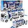 LEAN TOYS Police Truck Tow Truck Transport Police Cars with Lights and Sounds