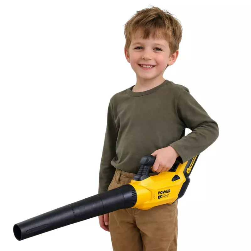 LEAN TOYS Toy Leaf Blower for Kids with Sounds - Yellow