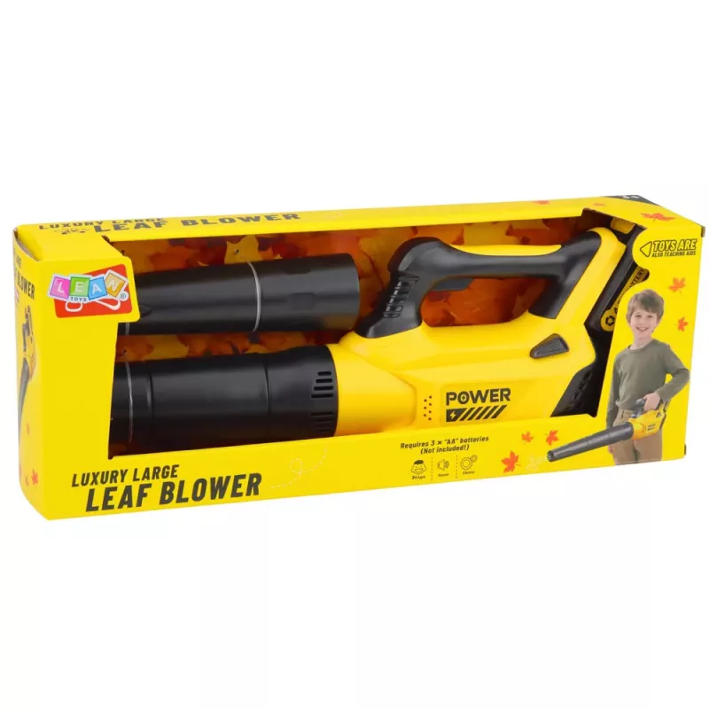 LEAN TOYS Toy Leaf Blower for Kids with Sounds - Yellow