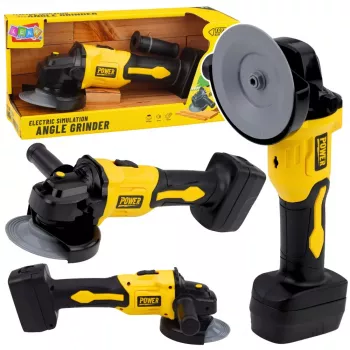 LEAN TOYS Toy Angle Grinder for Kids Sounds Yellow