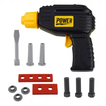 LEAN TOYS Tool Set in Box Battery-Powered Screwdriver Accessories 23 pcs
