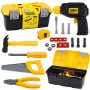 LEAN TOYS Tool Set in Box Battery-Powered Screwdriver Accessories 23 pcs