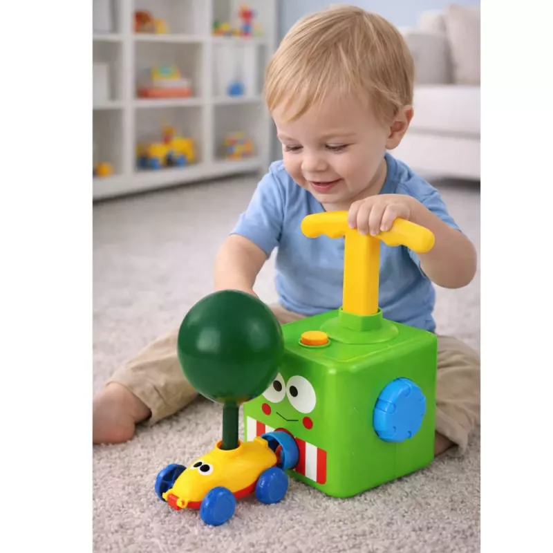 LEAN TOYS Balloon Launcher Car Frog Educational Toy For Kids