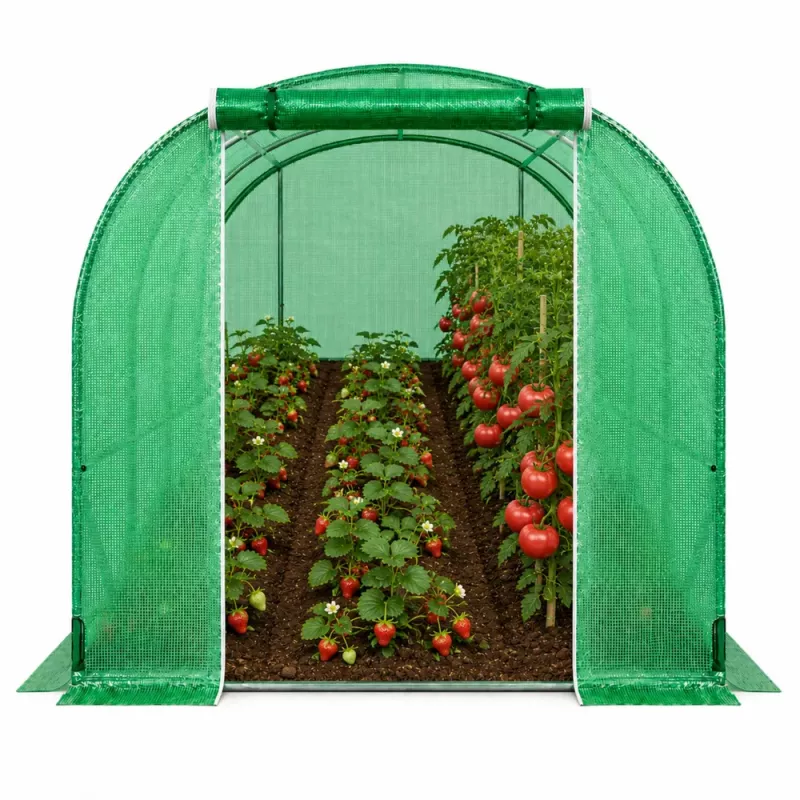 LEAN Greenhouse for Vegetables, Green UV Windows, 3.5x2x2M, 7M²