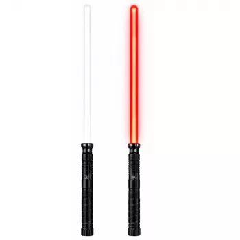 LEAN TOYS LED Laser Lightsaber with Sounds, Metal Handle, 75 cm