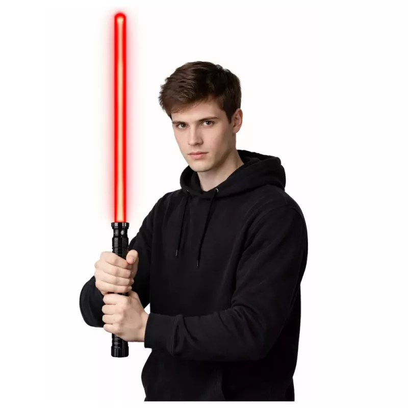 LEAN TOYS LED Laser Lightsaber with Sounds, Metal Handle, 75 cm