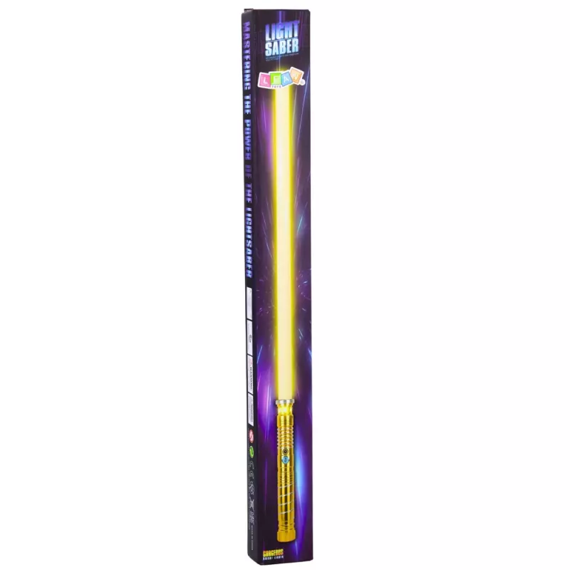 LEAN TOYS LED Laser Lightsaber with Sounds, Metal Handle, 75 cm