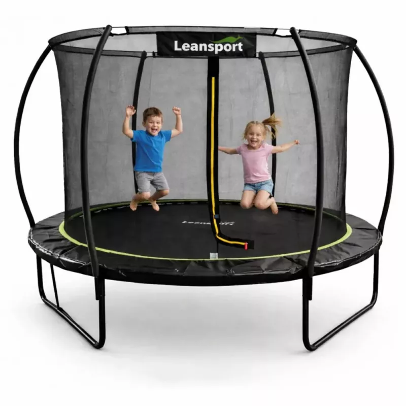 LEAN SPORT LEAN Garden Trampoline with Inner Net Black and Green 183CM 6FT