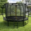 LEAN SPORT LEAN Garden Trampoline with Inner Net Black and Green 183CM 6FT