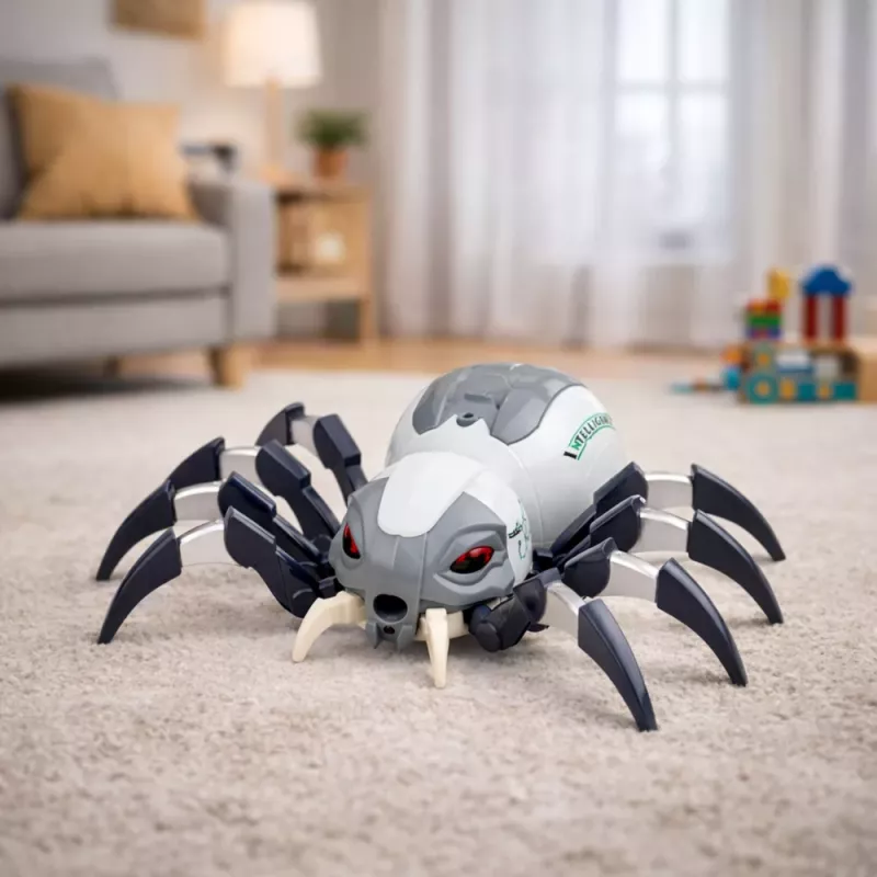 LEAN TOYS RC Remote Controlled Spider Robot with Smoke Effect, Lights, Sounds