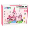 LEAN TOYS Magnetic Blocks With Figures Paints Cards For Painting Pink 80 pcs