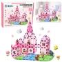 LEAN TOYS Magnetic Blocks With Figures Paints Cards For Painting Pink 80 pcs