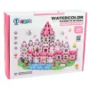 LEAN TOYS Magnetic Blocks With Figures Paints Cards For Painting Pink 142 pcs.