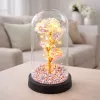 LEAN Eternal Rose in a Glass Dome LED Crystal Lighting 21.5 x 11 cm
