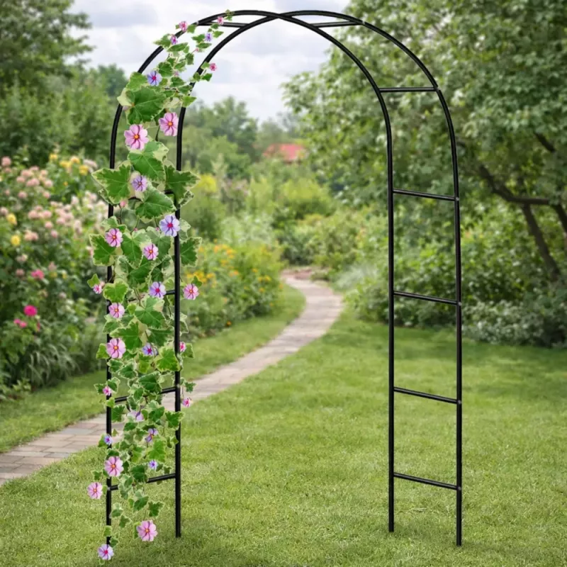 LEAN Metal Garden Pergola for Plants, Support for Climbers, Arch 240x140 cm