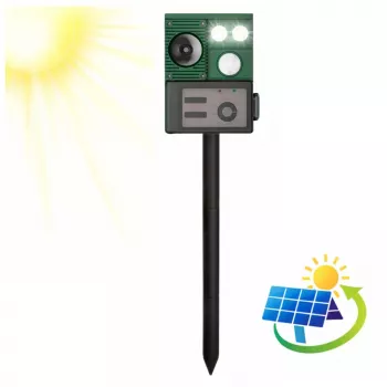 LEAN Solar Animal Repeller with Motion Sensor, Ultrasound, LED Diodes