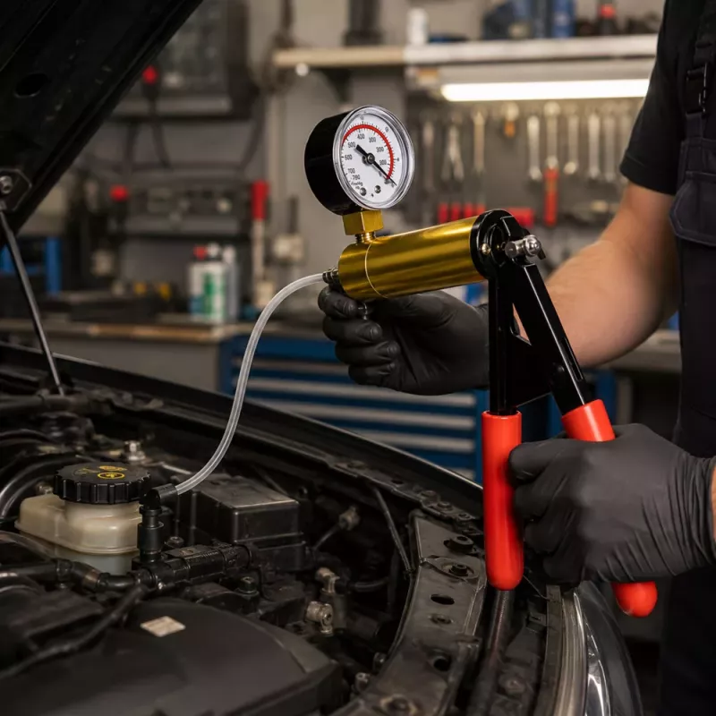 LEAN Brake Vacuum Pump with Gauge and Case 120ml