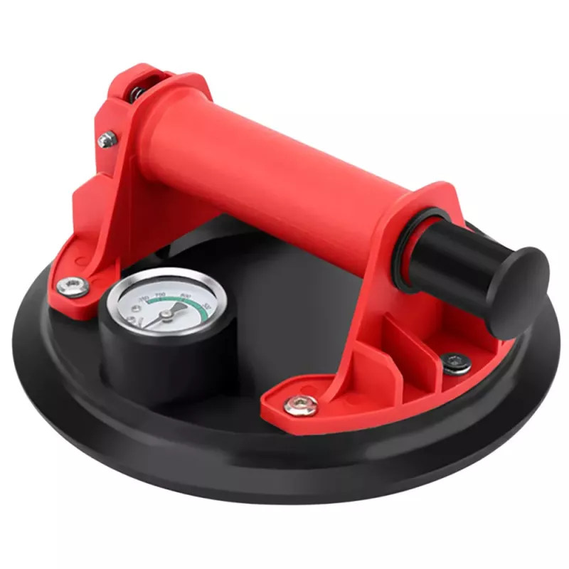 LEAN Vacuum Suction Cup for Tiles, Glazes, and Glass with Pressure Gauge 20 cm