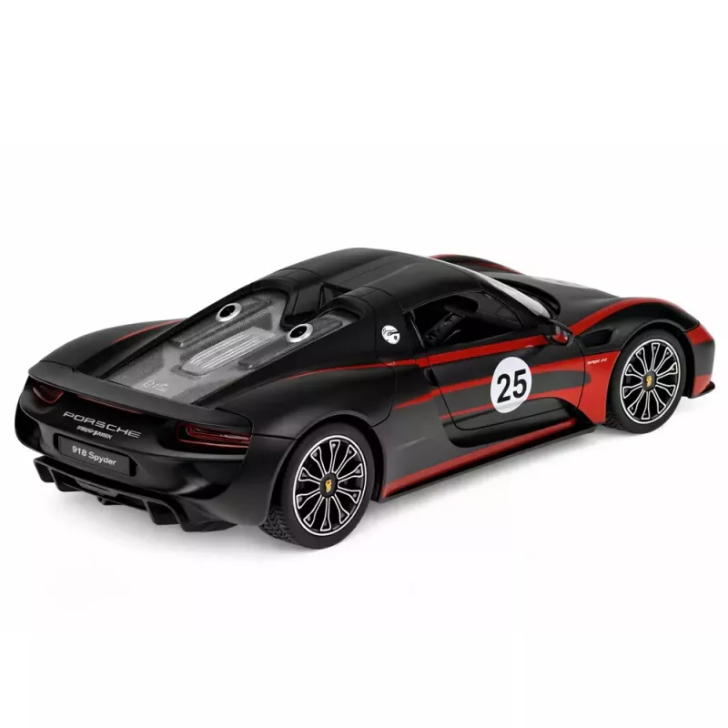 Porsche 918 Spyder Performance Remote Controlled RC Car Black Rastar 1:14