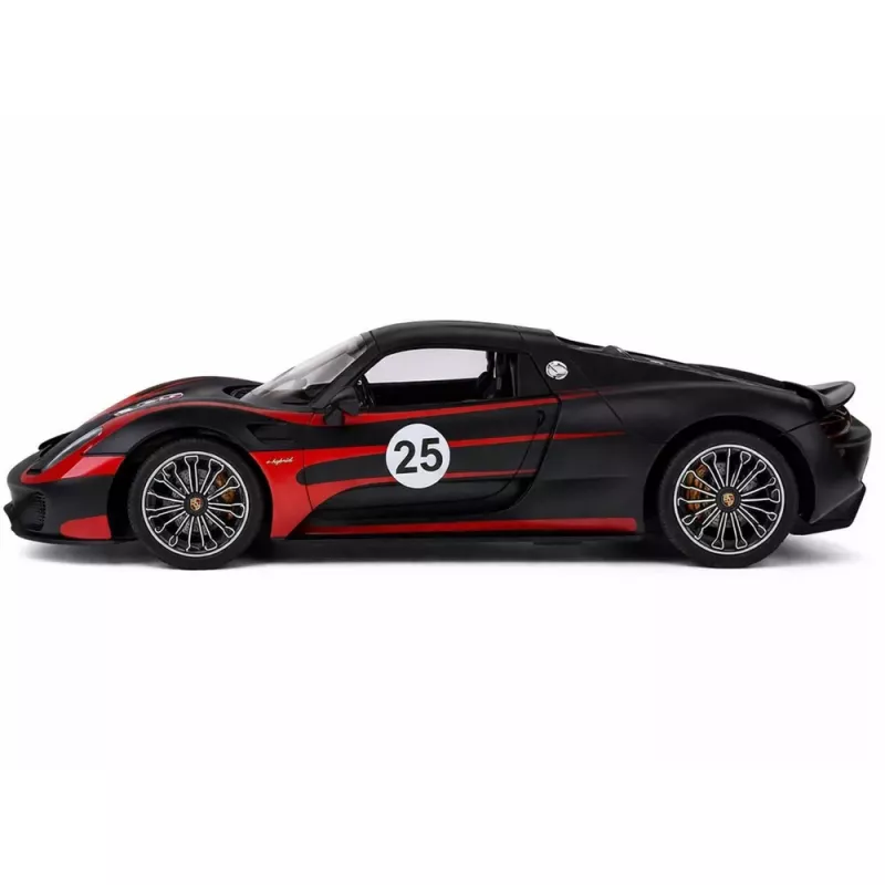 Porsche 918 Spyder Performance Remote Controlled RC Car Black Rastar 1:14