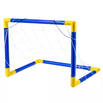 LEAN TOYS Sports Set for Playing Football, Soccer Goal, Ball, Pump 62x40cm