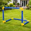 LEAN TOYS Sports Set for Playing Football, Soccer Goal, Ball, Pump 62x40cm