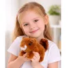 LEAN TOYS Plush Interactive Squirrel in a Basket Walks and Makes Sounds Brown