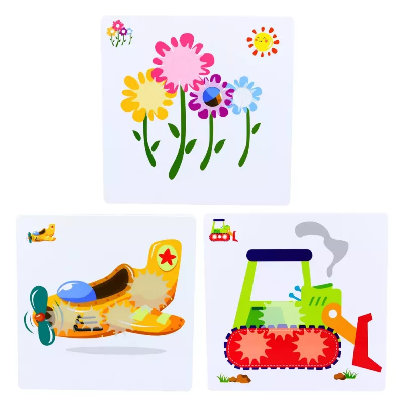 LEAN TOYS Creative Geometric Puzzle Mosaic Gears Puzzle 25 pcs.