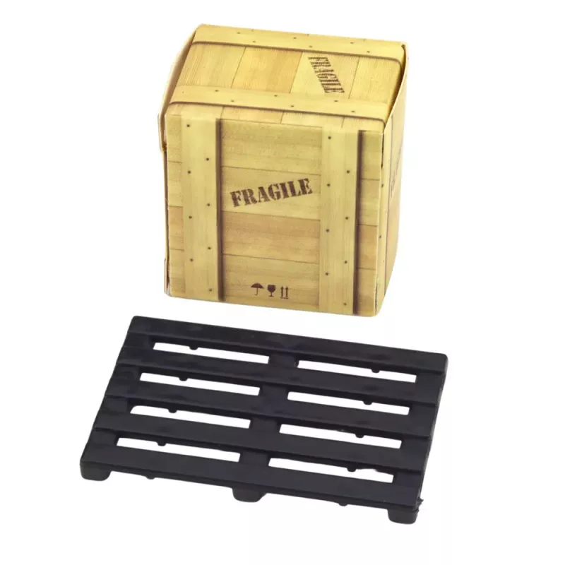 LEAN TOYS Forklift Truck with Motorized Metal Pallet Box Moving Forks Yellow