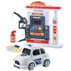 LEAN TOYS Interactive Gas Station Police Car with Lights, Sounds and Smoke