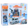 LEAN TOYS Interactive Gas Station Police Car with Lights, Sounds and Smoke