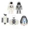 LEAN TOYS Space Station Rocket Shuttle Satellites Cosmonauts Lights