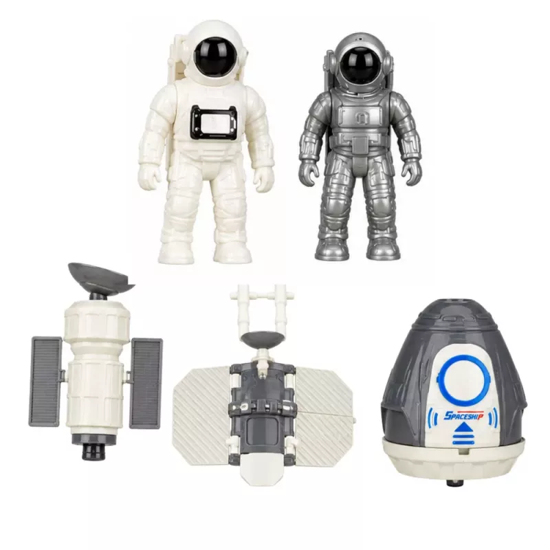 LEAN TOYS Space Station Rocket Shuttle Satellites Cosmonauts Lights