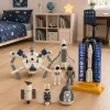 LEAN TOYS Space Station Rocket Shuttle Satellites Cosmonauts Lights