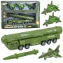 LEAN TOYS Military Set Truck Fighter Jets with Motorized Missile Launcher
