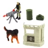 LEAN TOYS Military Set: Army Helicopter Tank Hovercraft Soldier Base