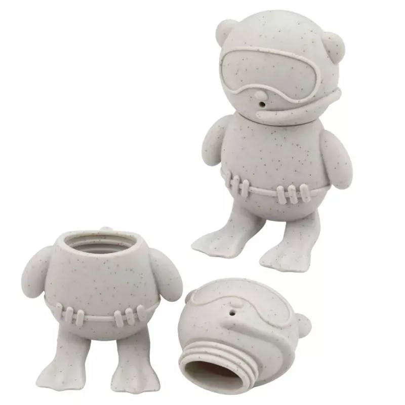 LEAN TOYS Educational Bath Toys Sensory Rubber Figures Pastel 4 pcs.