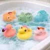 LEAN TOYS Set of Educational Rubber Animals for Bathing, Pastel Games, 6 pcs.