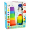 LEAN TOYS Set of Rubber Blocks Tower Rocket Cosmonaut Colorful 11 pcs.