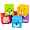 LEAN TOYS Set of Soft Rubber Blocks Educational Animals Colorful 6 pcs.
