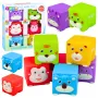 LEAN TOYS Set of Soft Rubber Blocks Educational Animals Colorful 6 pcs.