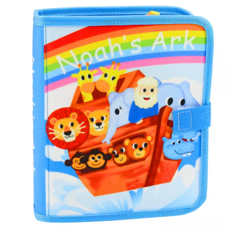 LEAN TOYS 3D Felt Sensory Educational Book Noah's Ark Animals