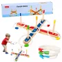 LEAN TOYS Wooden Ring Throwing Skill Game Family Game with Scoring