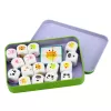 LEAN TOYS Educational Game For Kids Match Animals Wooden Dice Cards