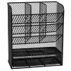 LEAN TOYS Metal Desk Organizer for Pens and Accessories, Black