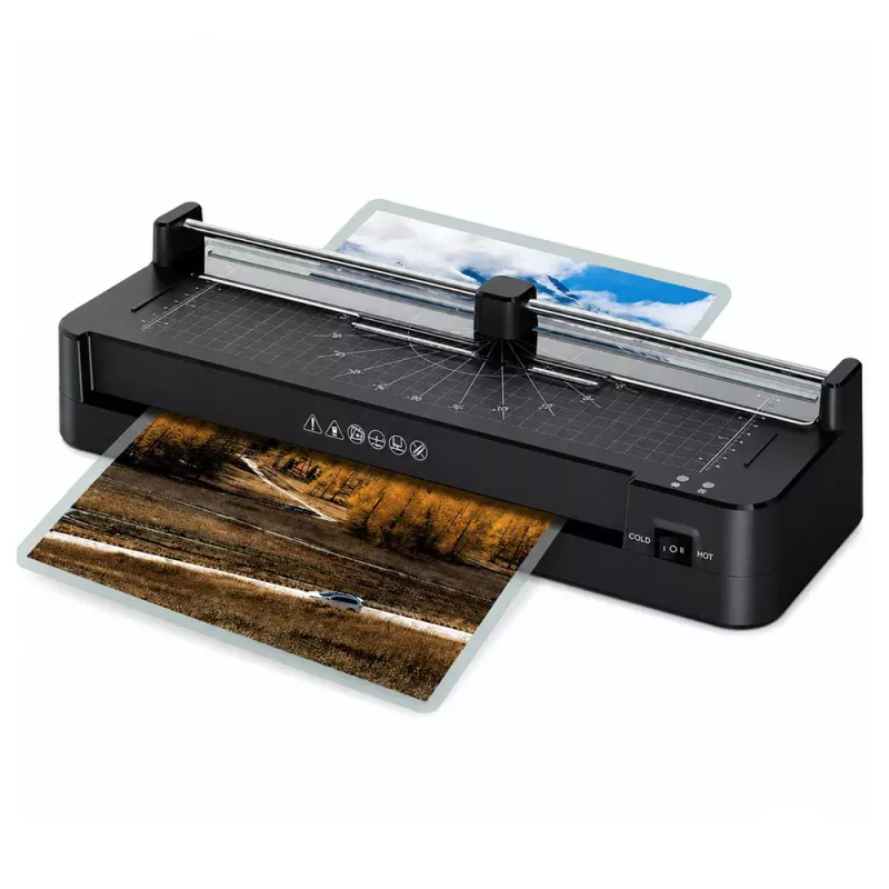 LEAN 3-in-1 Laminator with Sealer and Guillotine for A3 Photo Documents Black