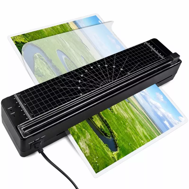 LEAN 3-in-1 Laminator with Sealer and Guillotine for A3 Photo Documents Black