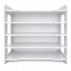 LEAN TOYS Office Organizer for Desk Wooden Shelves for A4 Documents White