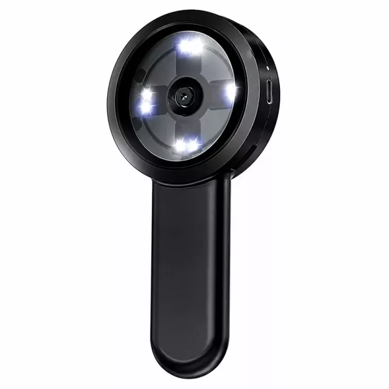LEAN TOYS Portable Handheld Digital Microscope HD 100x Camera IPS Screen 8 LEDs