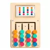 LEAN TOYS Wooden Logic Game Color Matching Puzzle Cards with Patterns 12pcs